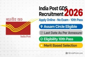 India Post GDS Recruitment 2026 Assam Circle Apply Online 10th Pass No Exam