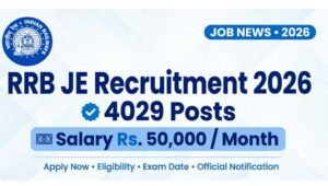 RRB JE Recruitment 2026